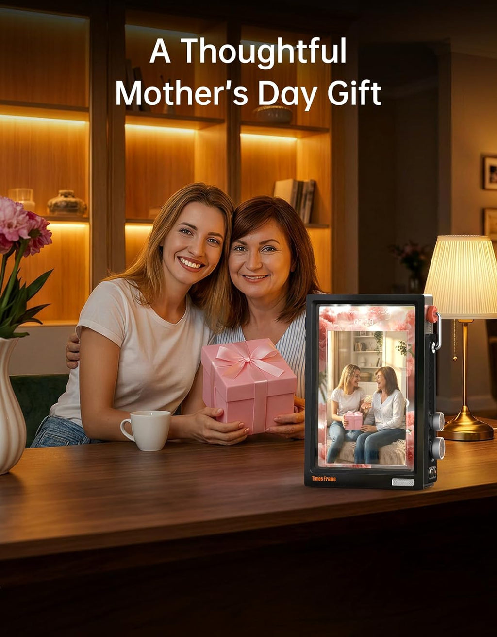 Divoom TimesFrame – 10.1" WiFi 6 Digital Picture Frame & Smart Desk Display, No Subscription | 64GB | Send Photos, Videos & AI Styles + Live Widgets (Weather, Calendar, etc)–Perfect Personalized Gift