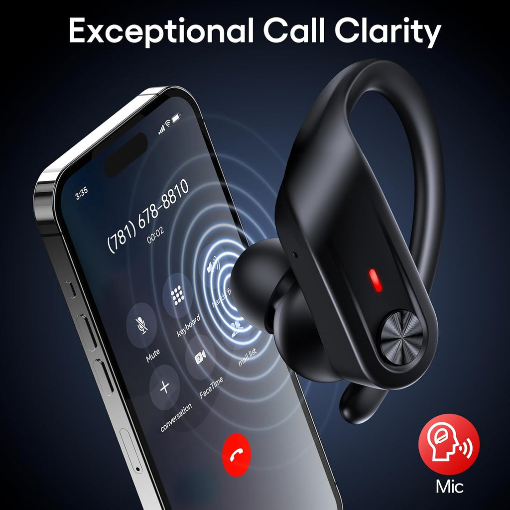 Hybrid Active Noise Cancelling Wireless Ear Buds 80 Hrs Playtime Hi-Res Stereo Quality Bluetooth Earbuds with Transparency Mode Headphones Bluetooth Earhooks ANC Earphones for Work Sports Travel