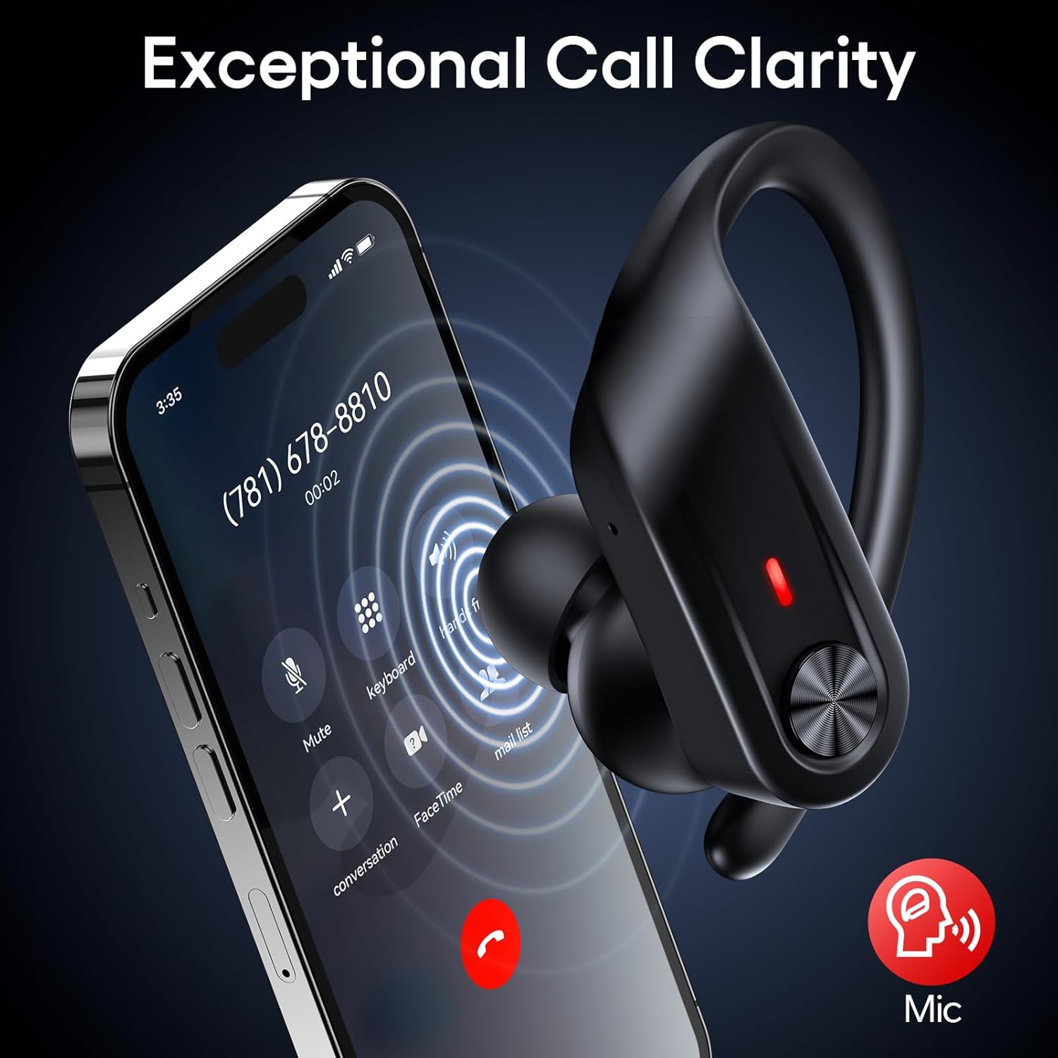 Hybrid Active Noise Cancelling Wireless Ear Buds 80 Hrs Playtime Hi-Res Stereo Quality Bluetooth Earbuds with Transparency Mode Headphones Bluetooth Earhooks ANC Earphones for Work Sports Travel