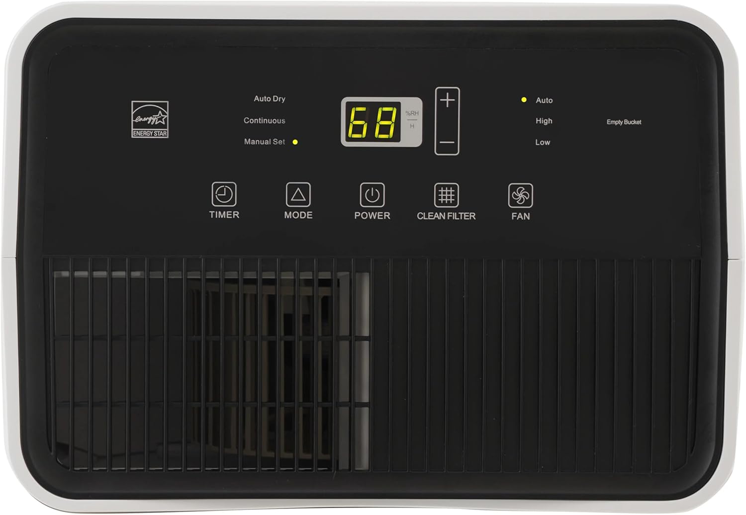 Hisense 35 Pint 3,000 sq. ft. Portable Dehumidifier, 3-Speed, Easy-carry handle - HD3524 (Renewed)