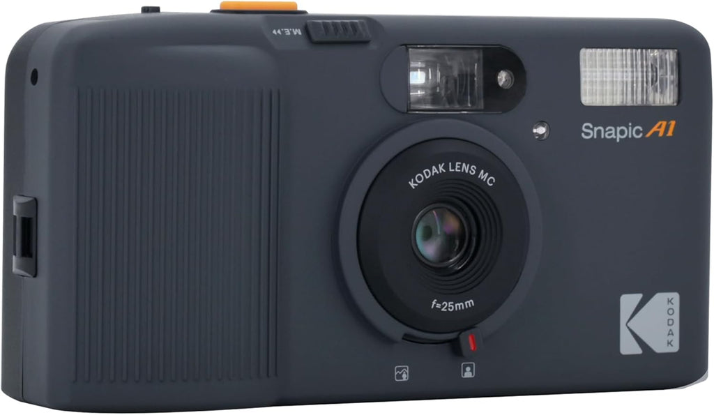 KODAK Snapic A1 35mm Film Camera 35mm, Reusable, 2-Zone Focus, Lightweight, Compact (Rhino Grey) (Film & AAA Battery are not Included)