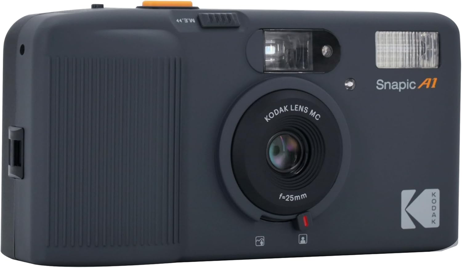 KODAK Snapic A1 35mm Film Camera 35mm, Reusable, 2-Zone Focus, Lightweight, Compact (Rhino Grey) (Film & AAA Battery are not Included)