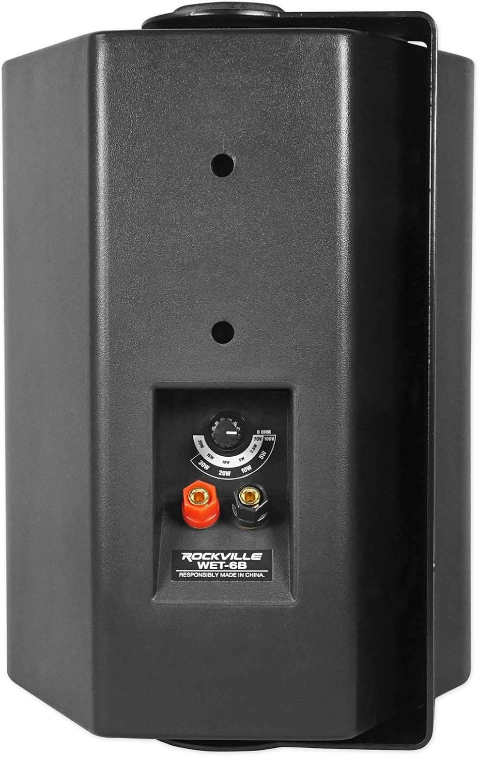 Rockville Commercial Audio Bundle: (6) WET-6B 70V 6.5" Black IP55 Outdoor Wall Speakers, RCS180-6 180W 6-Zone Amplifier with Bluetooth for Restaurant/Office/Cafe/Bar, 7-Items