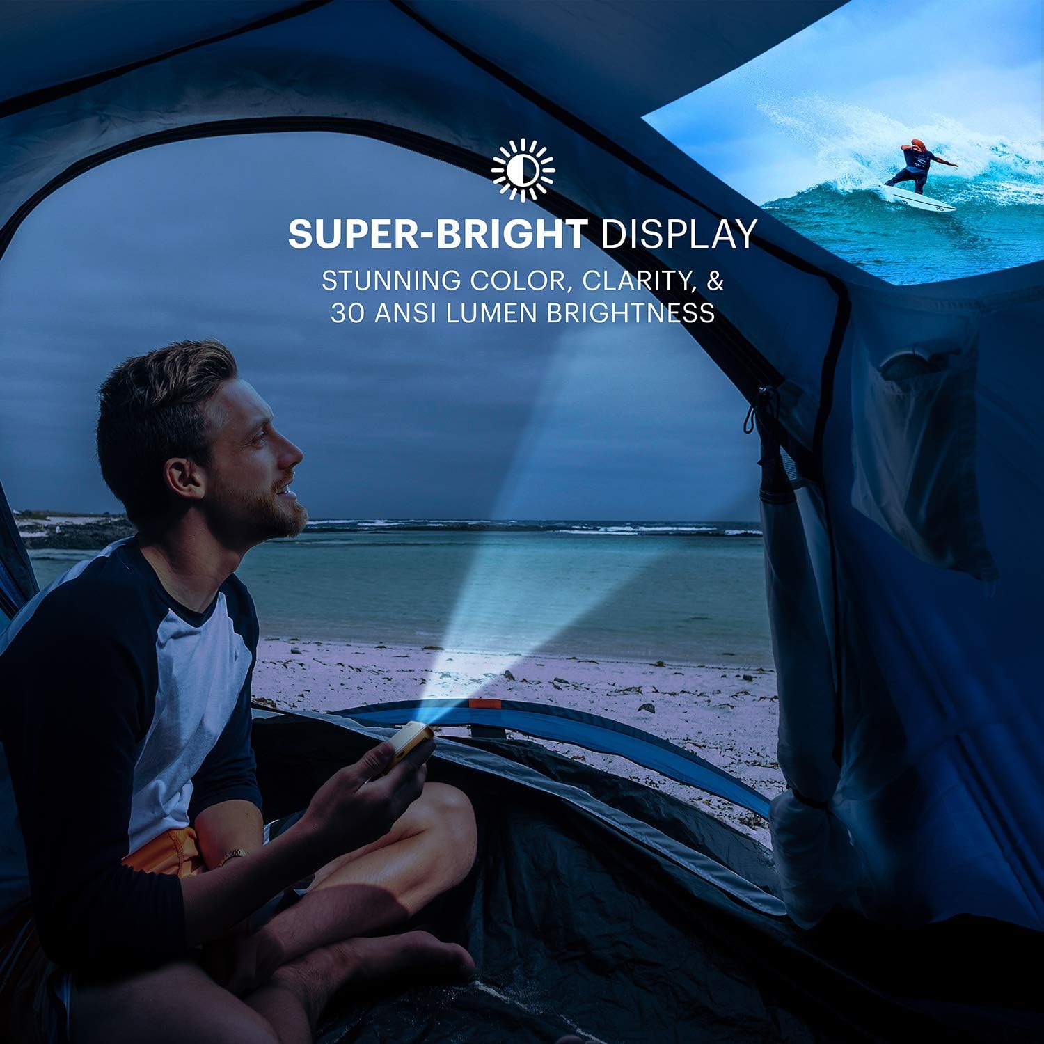 Kodak Ultra Mini Portable Projector - HD 1080p Support LED DLP Rechargeable Pico - 100 Display Built-in Speaker - HDMI USB and Micro SD - Compatible with iPhone iPad Android Phones"