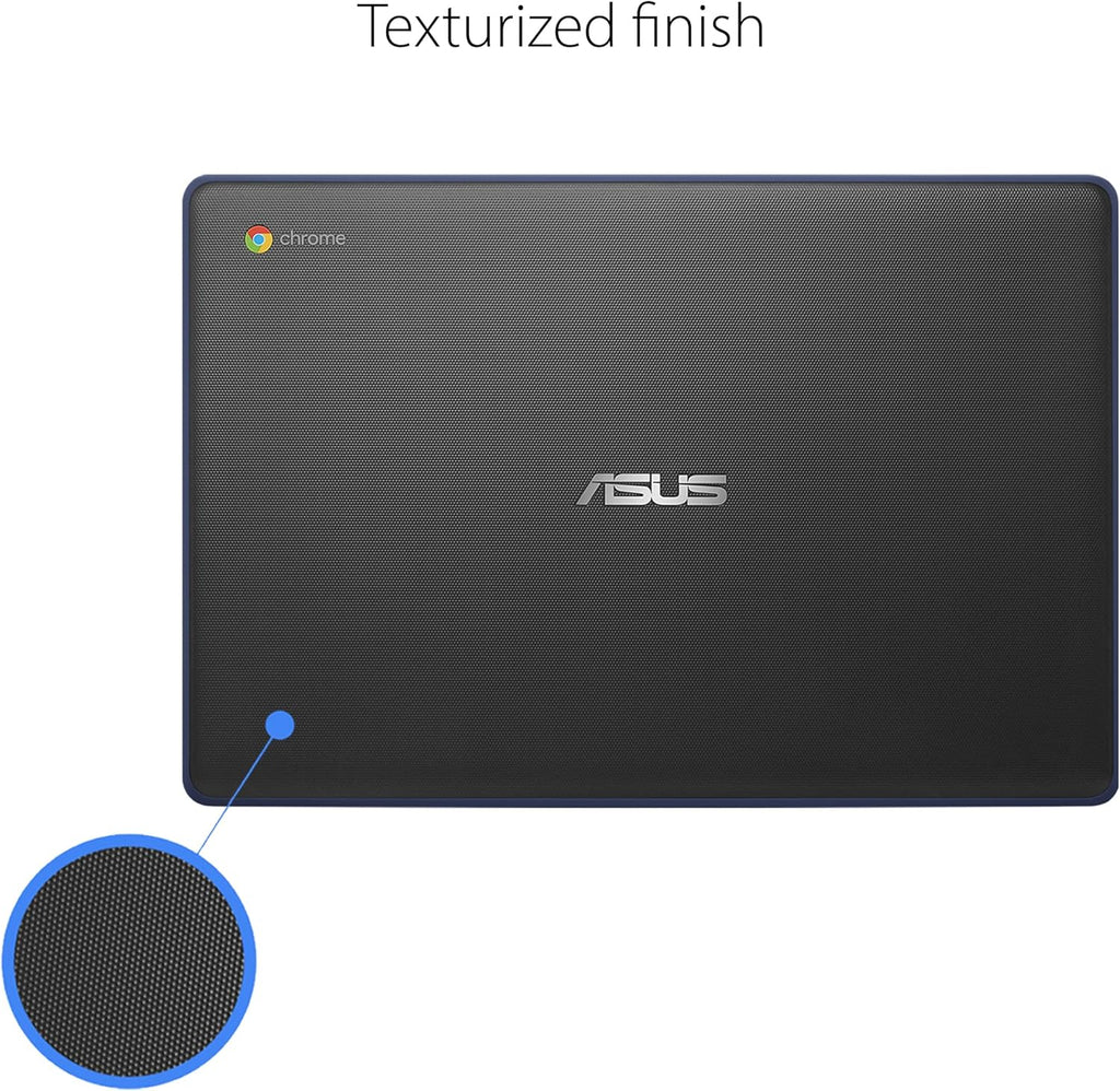 ASUS Chromebook C403 Rugged & Spill Resistant Laptop, 14.0" HD, Intel Celeron N3350 Processor, 4GB RAM, 32GB eMMC 810G Durability, Dark Blue, Chrome OS, C403NA-WS42-BL (Renewed)