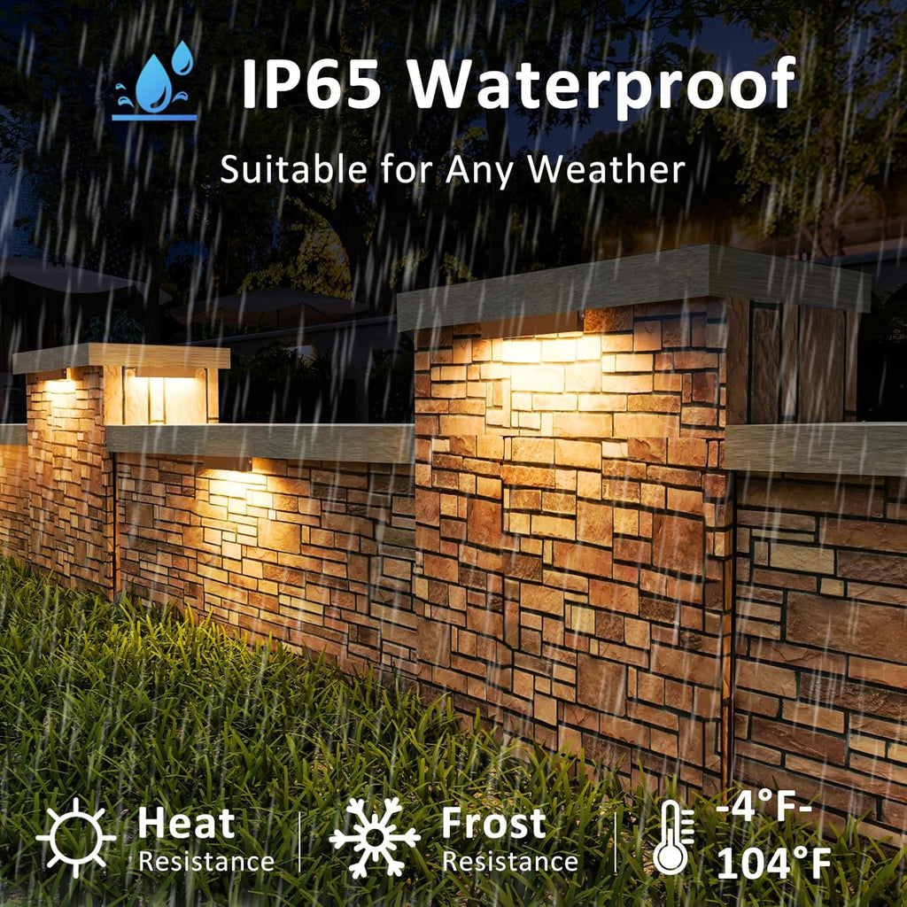 12 Pack 7 Inch Retaining Wall Lights, 5W 2700K Soft White LED Hardscape Lighting, 12V AC/DC Low Voltage Step Light, IP65 Waterproof Outdoor Landscape Lighting for Patio Walls Stairs, ETL
