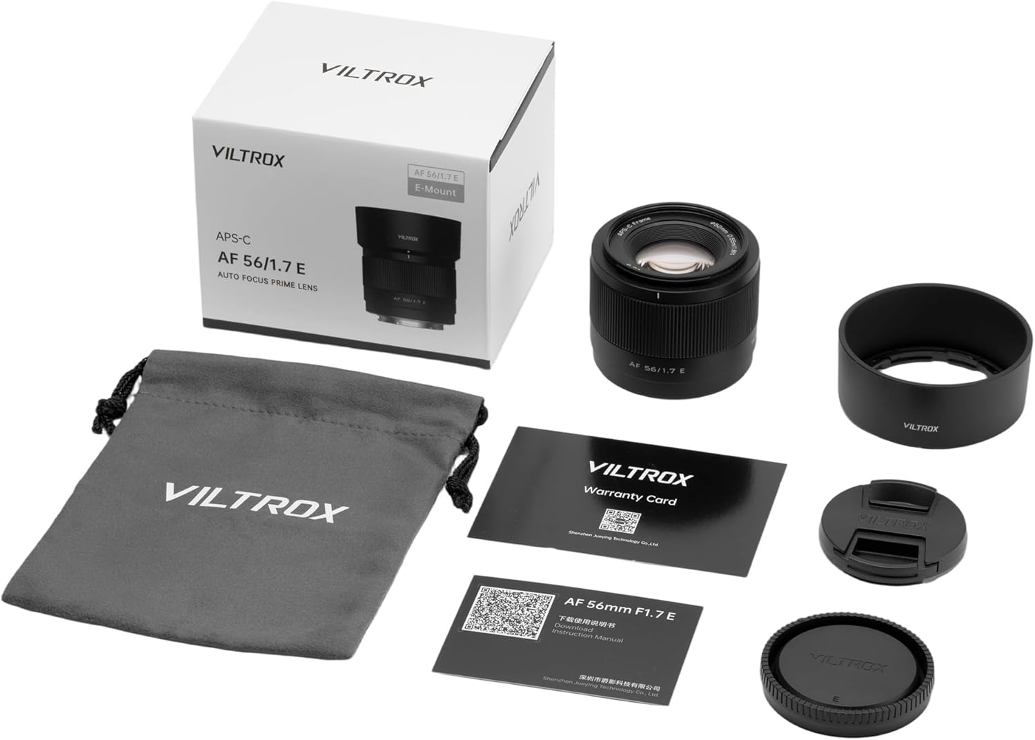 VILTROX 56mm f/1.7 E Lens for Sony, 56mm APS-C E Mount Len, Auto Focus e Mount Portrait Lens for Sony a7IV a7RV a6400 a6700 ZV-E10 a6600