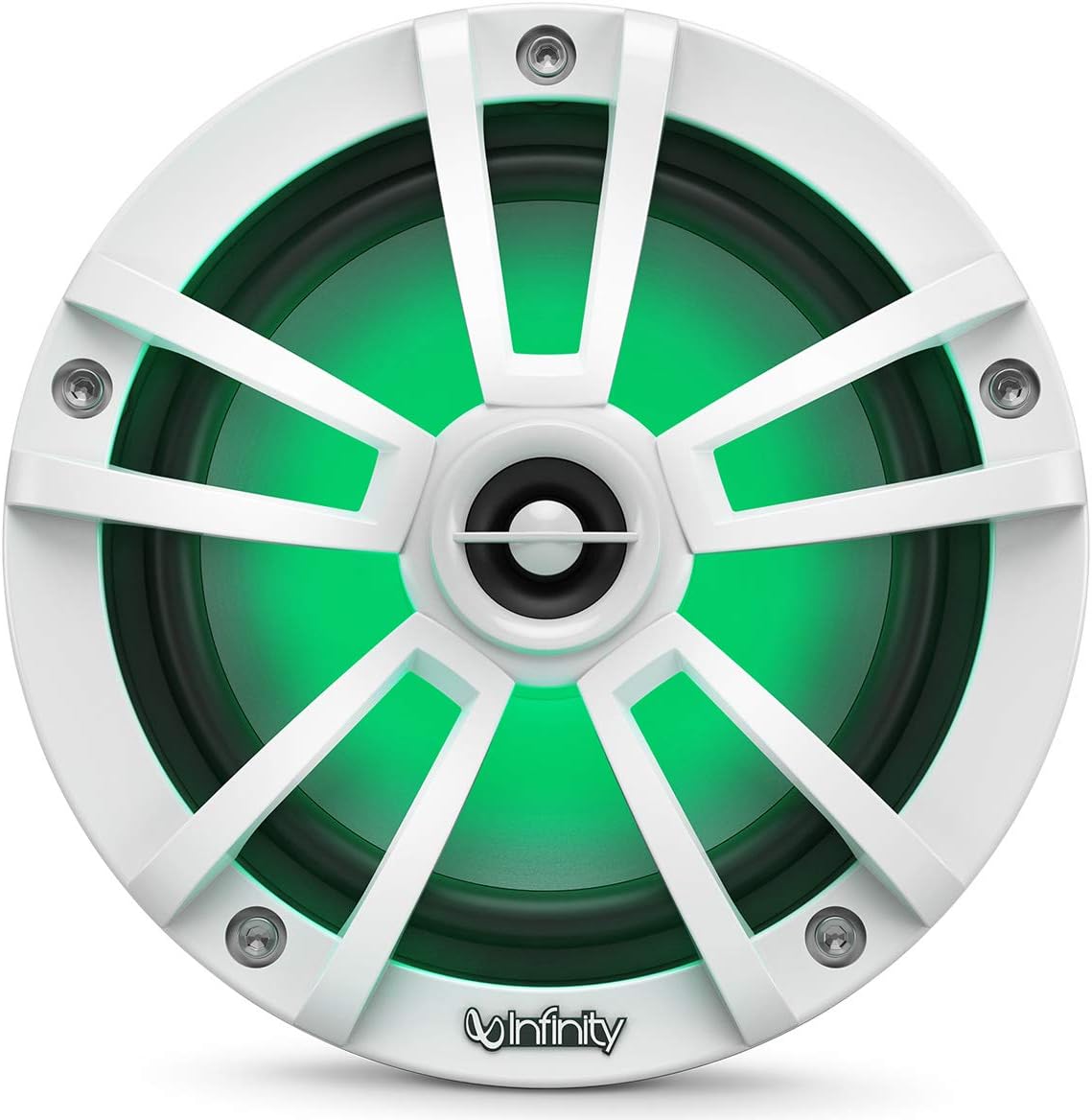 Infinity 622MLW Marine 6.5 Inch RGB LED Coaxial Speakers - White