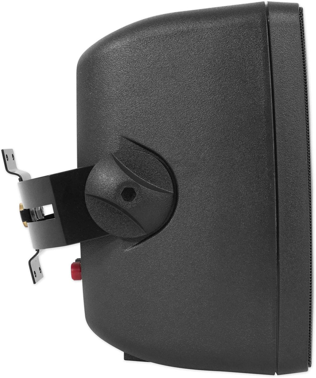 Rockville WET-7020B Black 5.25" 70V IPX55 Indoor/Outdoor Wall Speakers with 4-Way Swivel Brackets, Built-in Transformer tap Switch, Waterproof ABS & Aluminum Grill, for Multi-Room Home Audio, 4-Pairs