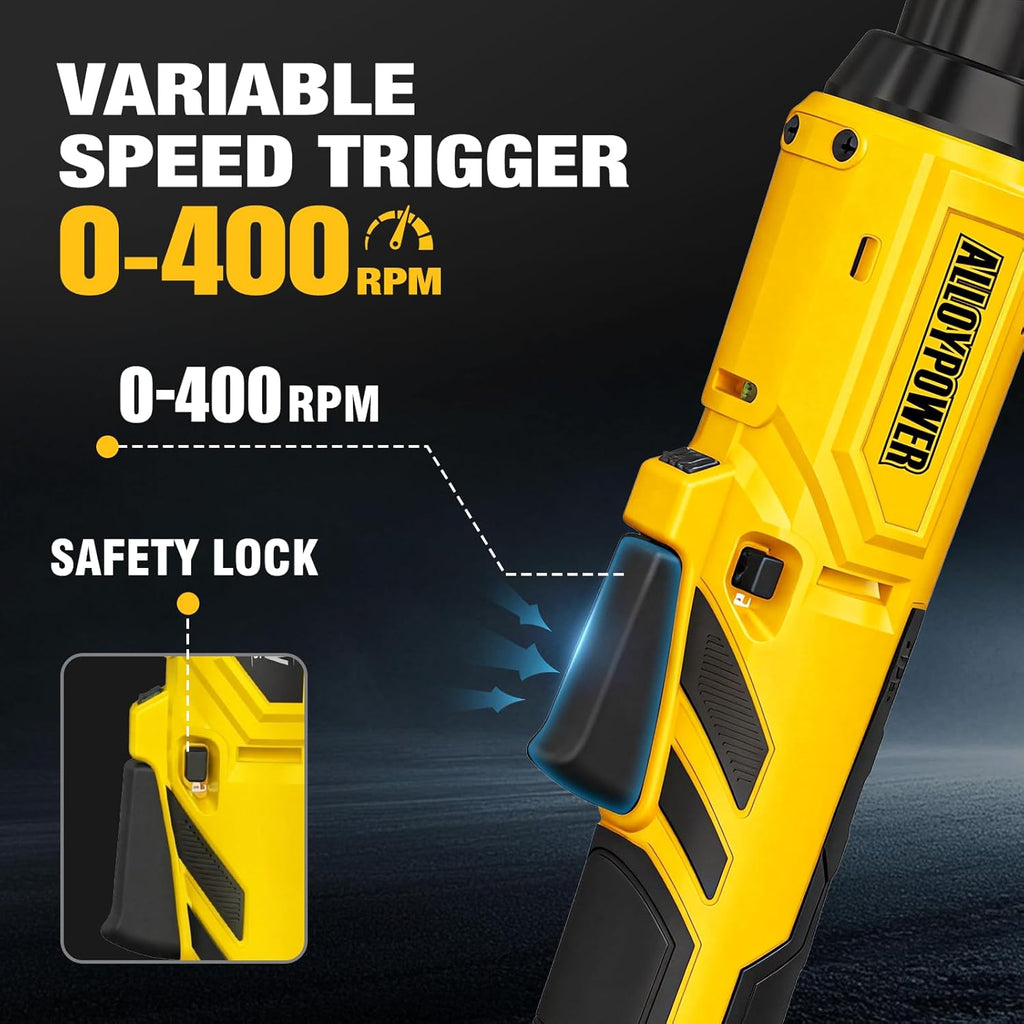 1/2'' Brushless Impact Wrench 516 ft-lbs(700 Nm) and 3/8'' Cordless Ratchet Wrench 44 ft-lbs (60 Nm),20V Wrench Combo Set, with Variable Speed, LED Light, 4.0Ah &2.0Ah Battery, Charger