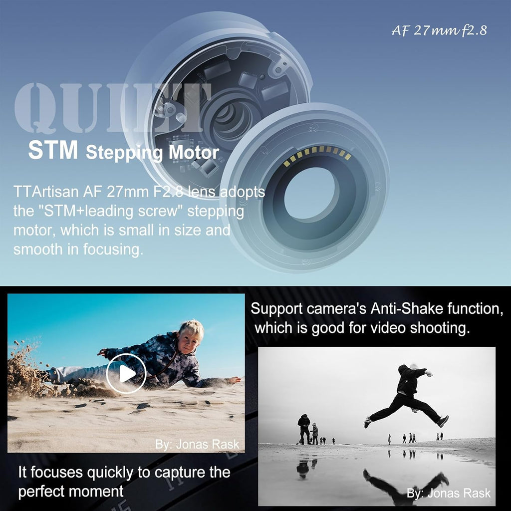 TTArtisan AF 27mm F2.8 f/2.8 XF-Mount APS-C Auto Focus STM Lens for Fujifilm Fuji X-Mount Cameras X-T10 X-T2 X-T20 X-T30 X-T3 X-T4 X-T5 X-T100 X-T200 X-T30 X-PR01 X-PR02 X-PR03 X-E4 -Black