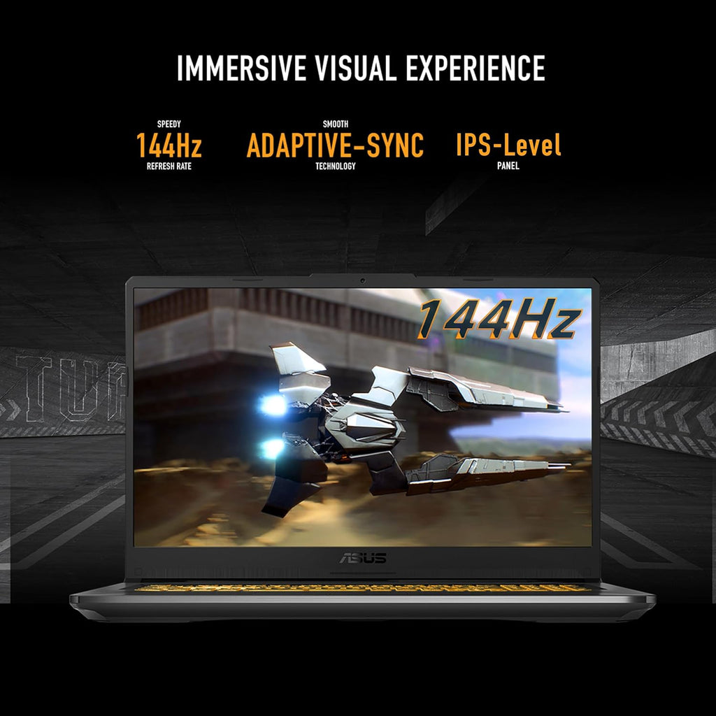 ASUS TUF Gaming A17 (2023) Gaming Laptop, 17.3” FHD 144Hz IPS-Level Display, NVIDIA® GeForce RTX™ 2050, AMD® Ryzen™ 5 7535HS, 86GB DDR5, 512GB PCIe Gen4 SSD, Wi-Fi 6, Windows 11, FA706NF-RS51