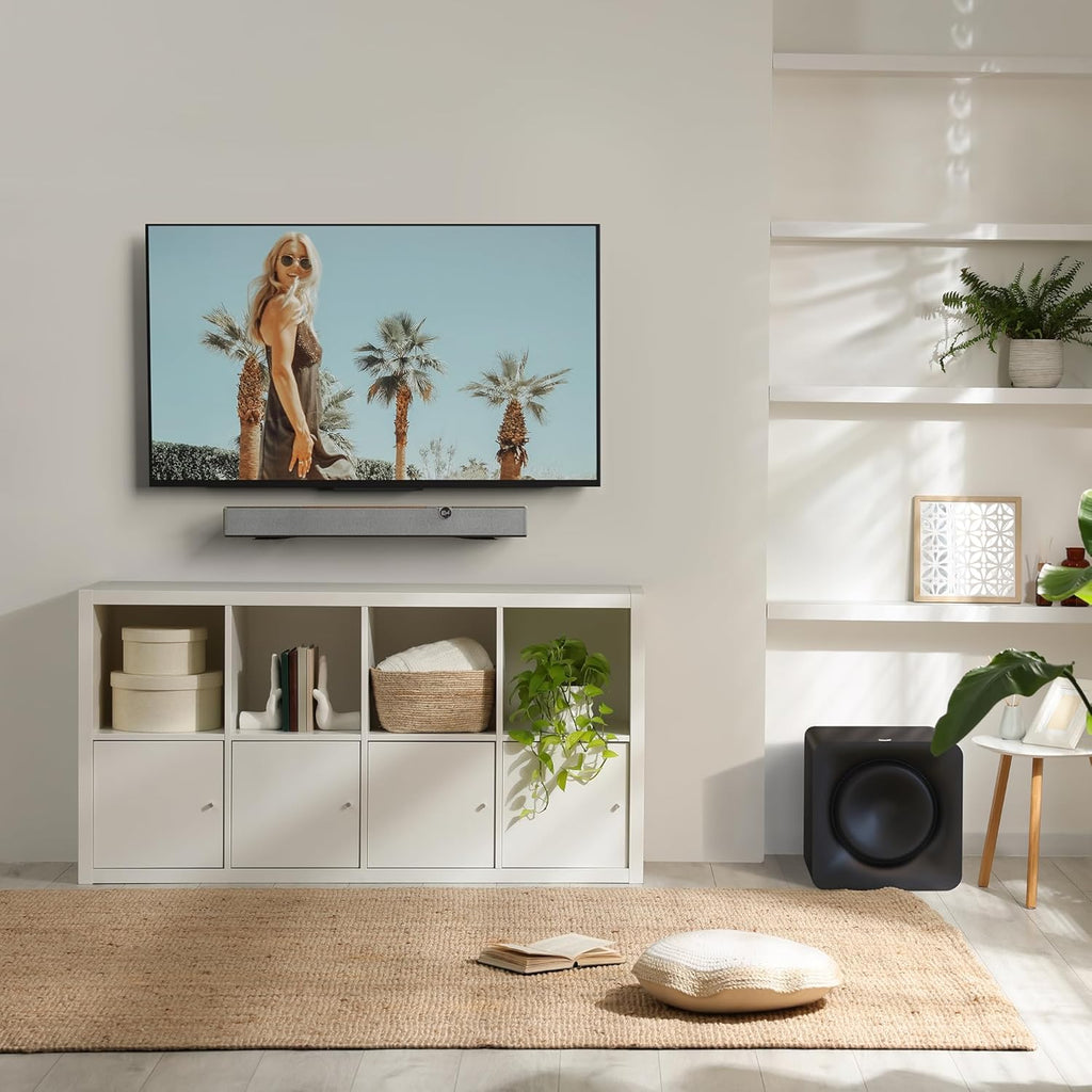 Klipsch Flexus CORE 100 2.1 Channel Powered by Onkyo Bluetooth Sound Bar with Dolby Atmos and Custom Tuned Bass - Walnut, 28" W