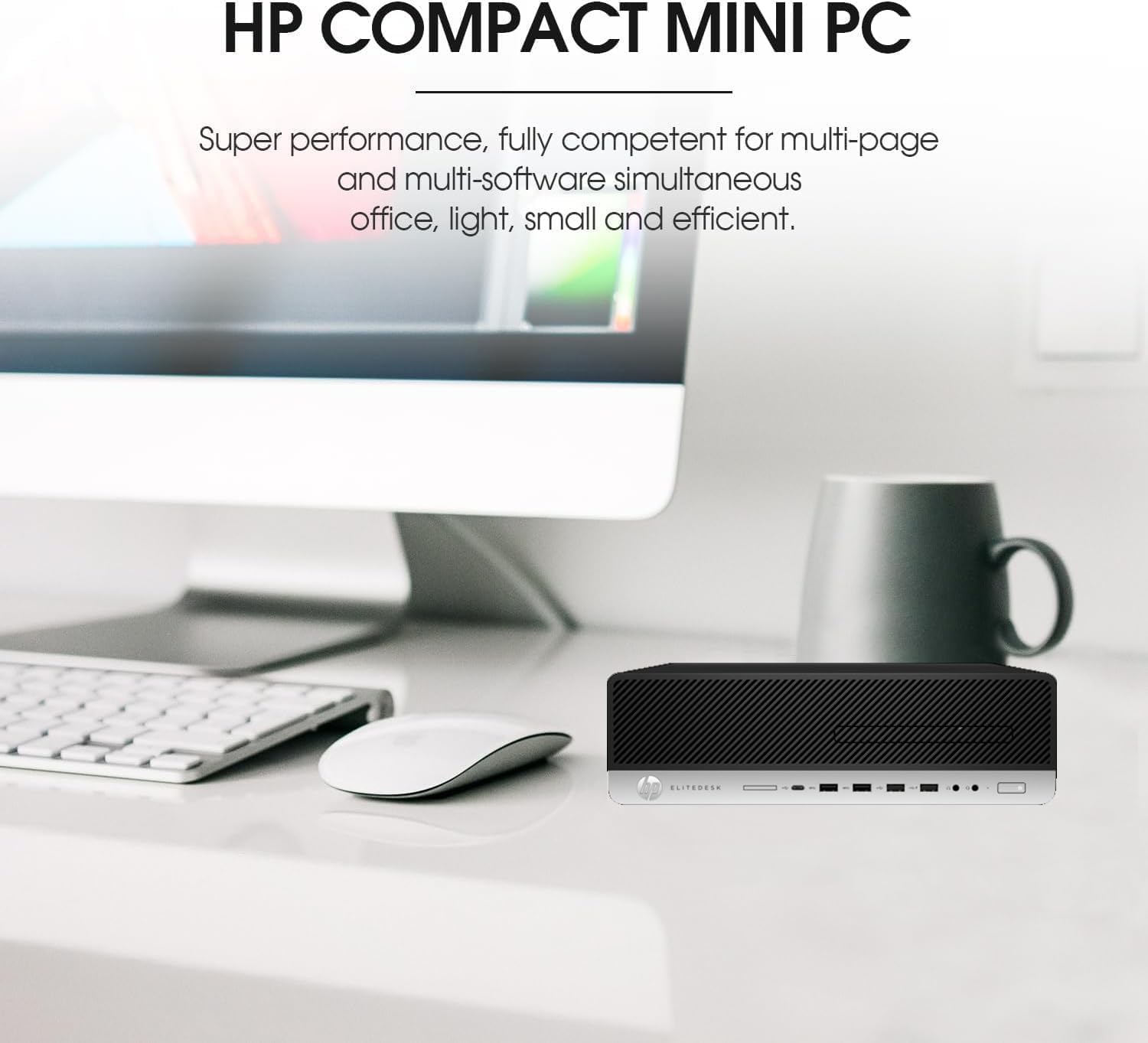 HP Elitedesk 800 G3 SFF Business Desktop Computer, Core i7-6700 2.8GHz Up to 3.6GHz Desktop PC, 8GB RAM, 256GB SSD, Keyboard & Mouse, WiFi/Bluetooth, 4K Support, Windows 11 Pro(Renewed)