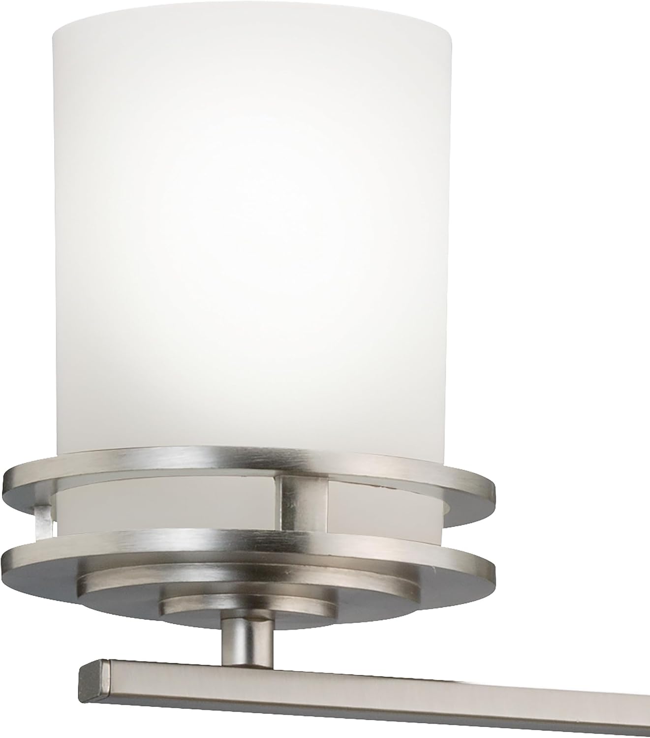Kichler Hendrik 24" Vanity Light in Brushed Nickel, 3-Light Modern Bathroom Vanity with Satin Etched Cased Opal Glass, (24" W x 8" H), 5078NI