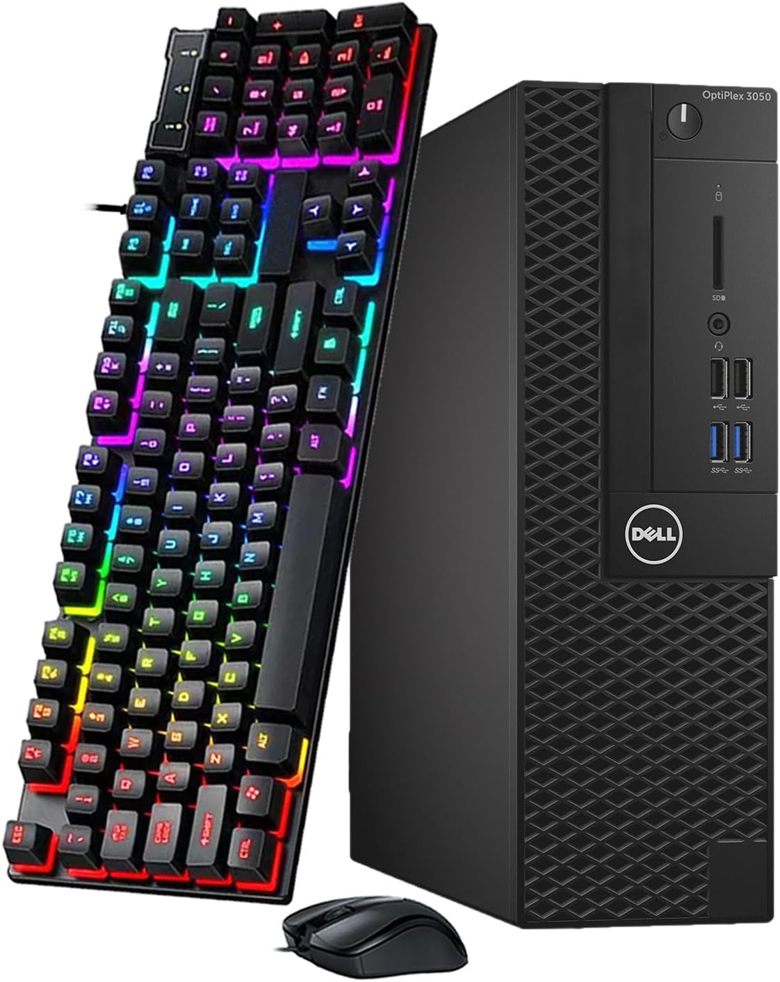 Dell OptiPlex 3050 SFF Business Desktop Computer, Intel Core i5-7500, 8GB RAM, 250GB SSD, WiFi, Keyboard & Mouse, Professional Compact PC, Windows 11 Pro (Renewed)