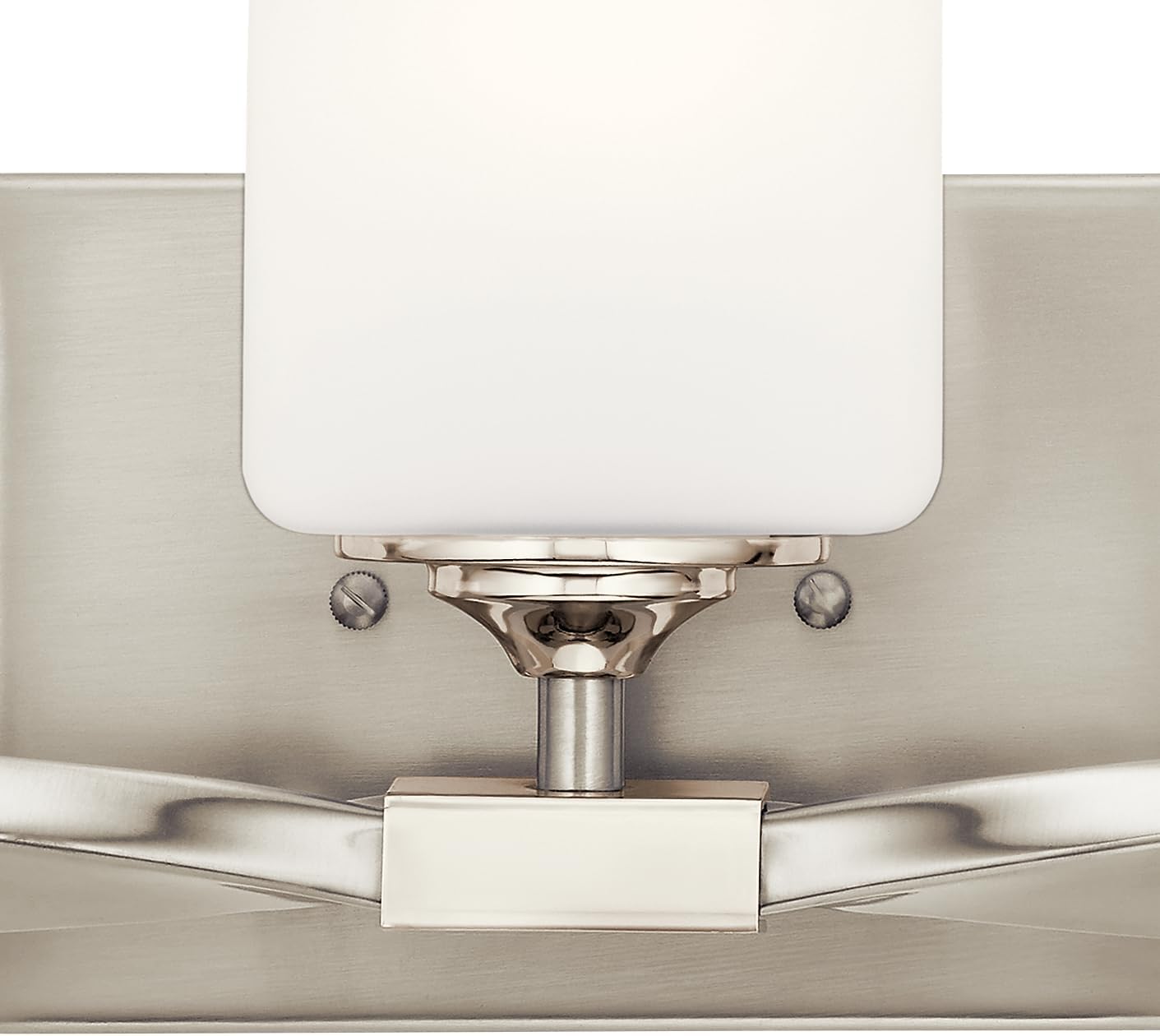 Kichler Marette 22.75" Vanity Light in Brushed Nickel, 3-Light Modern Bathroom Light with Satin Etched Cased Opal Glass, (22.75" W x 8" H), 55002NI