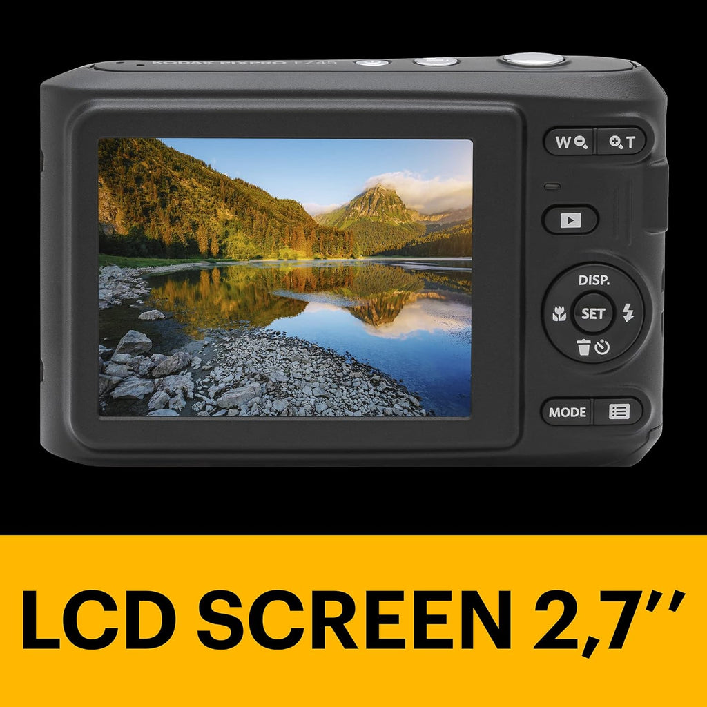 Kodak PIXPRO FZ45 Digital Camera, 16MP Point & Shoot with 4X Optical Zoom, 27mm Wide Angle, 2.7 Inch LCD, 1080p Video, Black