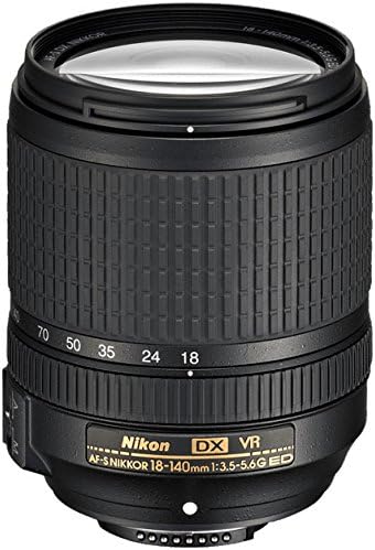 Nikon AF-S DX NIKKOR 18-140mm f/3.5-5.6G ED Vibration Reduction Zoom Lens with Auto Focus for Nikon DSLR Cameras (Renewed)