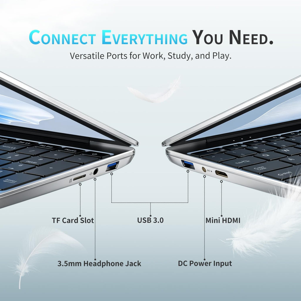 2026 Laptop Computer 15.6" FHD IPS Display, 16GB RAM 1TB SSD, 4-Core N150 Processor up to 3.6GHz, with Win 11 Pro, Thin & Light 3.52lbs, Backlit Keyboard, Silver