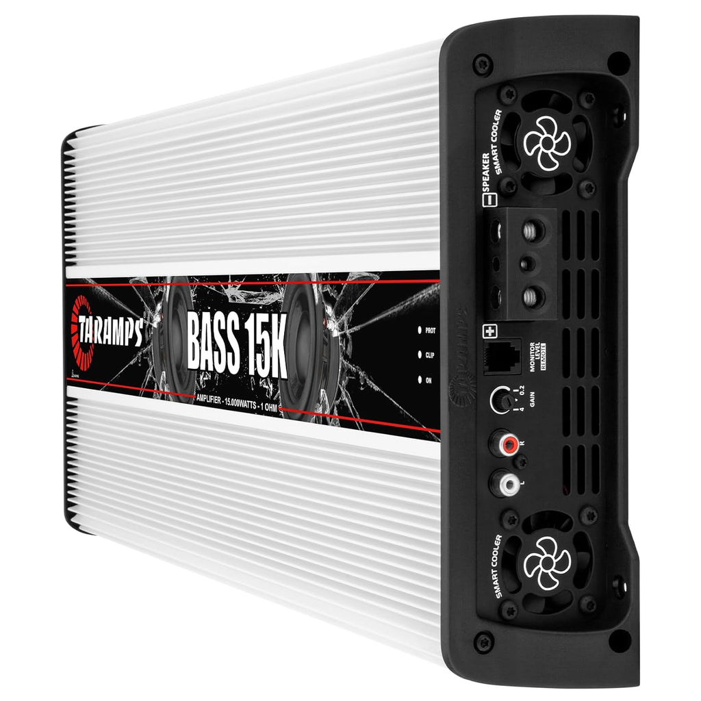 Taramps Bass 15k 1 Ohm 1 Channel 15000 Watts RMS, Mosfet Amplifier with EQ BASS, Gain Control, Class D, Monoblock Digital, Car Audio Amp, Great for Subwoofers
