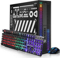 HP RGB Gaming Desktop Computer, Intel Quad Core I5-6500 up to 3.6GHz, GeForce GT 1030 2G GDDR5, 16GB DDR4, 512G SSD, RGB Keyboard & Mouse, 600M WiFi & Bluetooth 5.0, Windows 11 Pro (Renewed)
