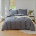 MaiyO 3 Piece Bed Sheet Pillowcase Cotton Bedding Solid Color Twin Single Queen Size,duvets