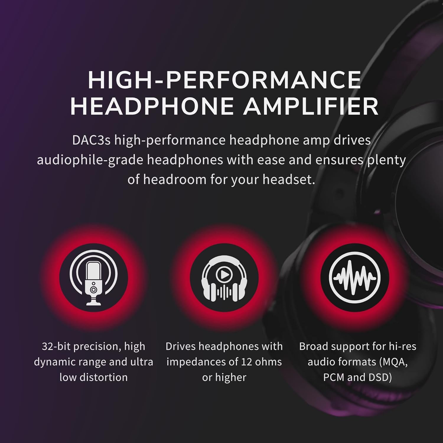 Audioengine DAC3 32-Bit Mobile Headphone Digital to Analog Converter for Hi-Res Music and Audio