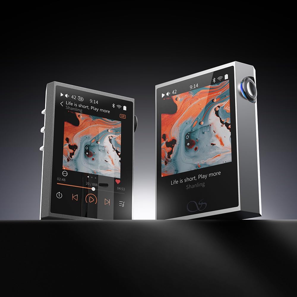 SHANLING M1 Plus Protable Music Player M1Plus High-Definition Lossless MP3 Player ES9069Q DAC Dual SGM8262 Amplifier PCM768 DSD512 Bluetooth 5.2 LDAC WiFi DLNA Airplay Silver