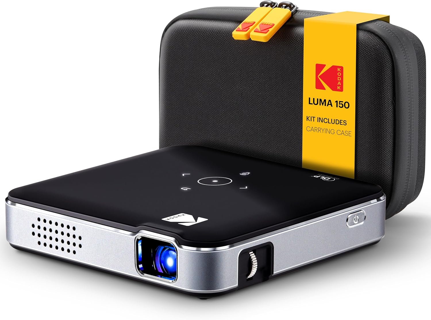KODAK Luma 150 Wireless Mini Pico Projector - Black - 120-Inch Short Throw for Presentations & Movies - Portable Movie Projector with Wi-Fi, Bluetooth & HDMI/USB - Battery-Powered 2.5h Runtime