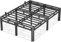 Bed Frame King Size 24 Inch Tall, Double Layer Heavy Duty Metal Bed Frames 4000 lbs Capacity, Platform Bedframes with Headboard Holes, Round Corner Legs, Mattress Slide Stopper, Easy Assembly