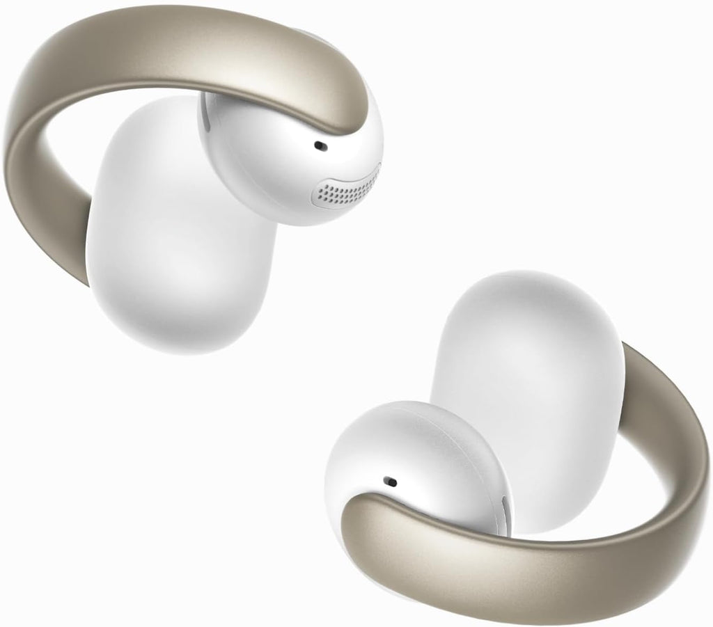 Soundcore AeroClip by Anker, Open-Ear Earbuds, Clip-On Headphones, Adaptive Comfort, Clear Calls with 4 Mics and AI, Stable Fit, 12mm Drivers for Powerful Bass, Hi-Res, Open-Ring Design