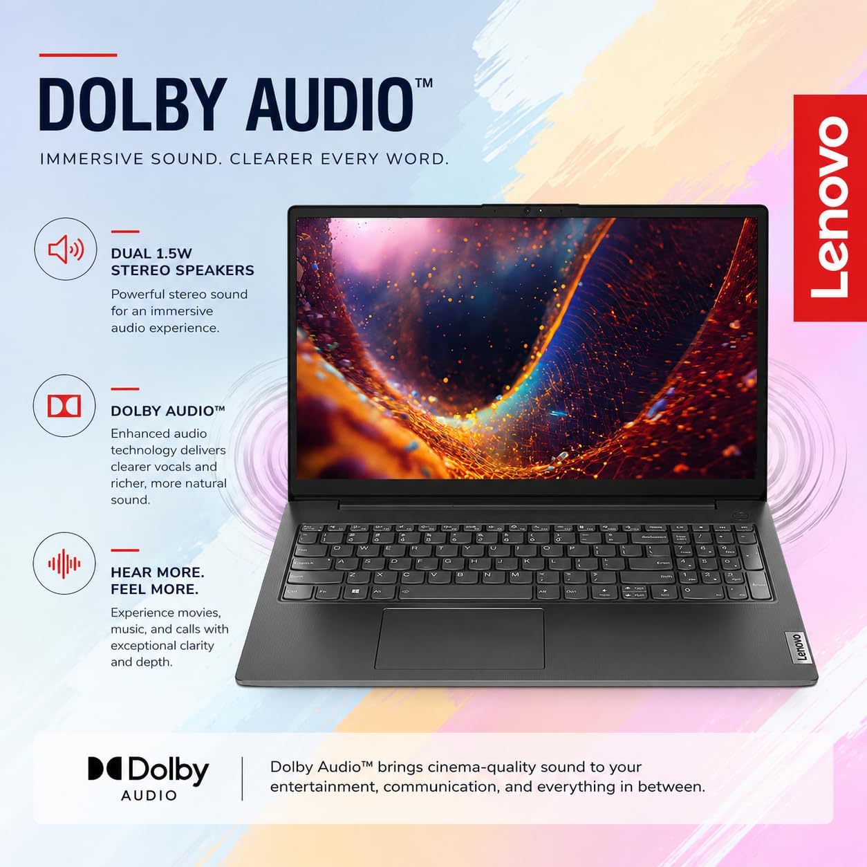 Lenovo V15 Business Laptop 2026 Edition, AMD Ryzen 3 7000-Series(Beat i7-1065G7), 15.6" FHD Display, 16GB DDR5 RAM, 512GB NVMe SSD, Wi-Fi 6, Ethernet RJ-45, Dolby Audio, Windows 11 Pro