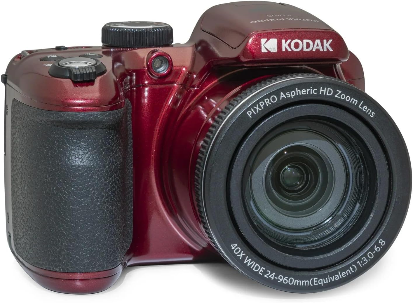 Kodak Pixpro AZ405 Digital Camera (AZ405RD) Bundle Including: 64 GB Memory Card, Rechargeable Batteries, Case, Neck Strap, Lens Caps, Full Cleaning Kit, Card Reader, Card Wallet, USB Cable, Cap Keeper