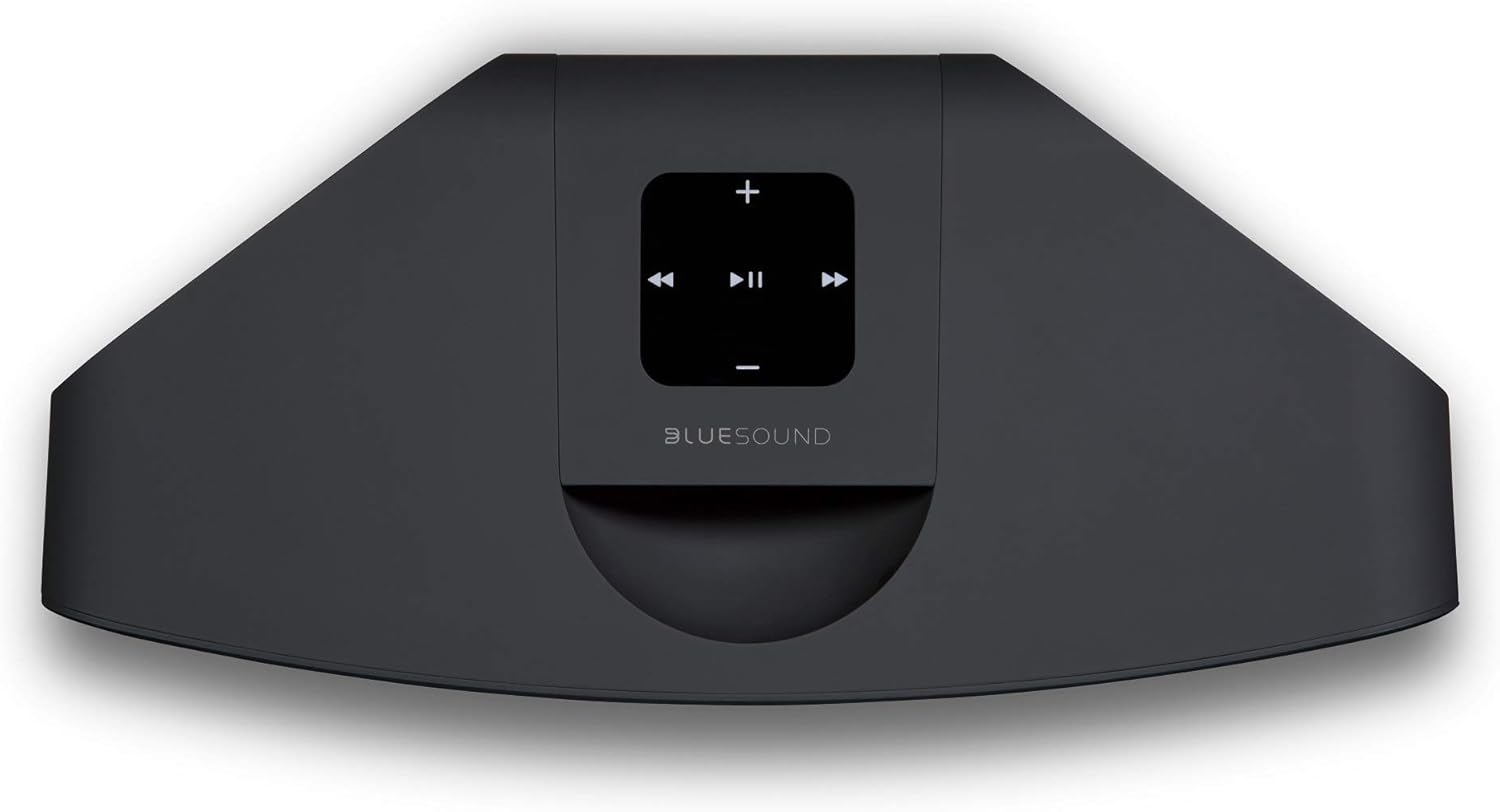 Bluesound Pulse MINI 2i Compact Wireless Multi-Room Smart Speaker with Bluetooth - Black - Compatible with Alexa and Siri