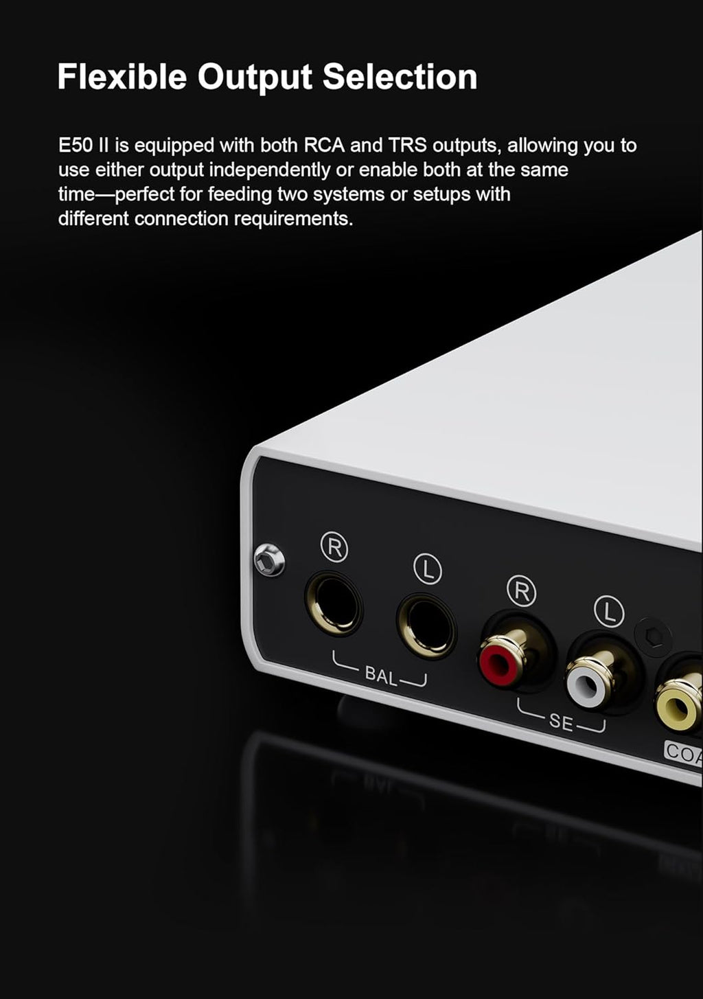 TOPPING E50 II Hi-Res Audio DAC with App Control, AK4497S Velvet Sound, DSD512/PCM768kHz, LDAC Bluetooth, 10-Band PEQ, Preamp, RCA/TRS Outputs (Silver)