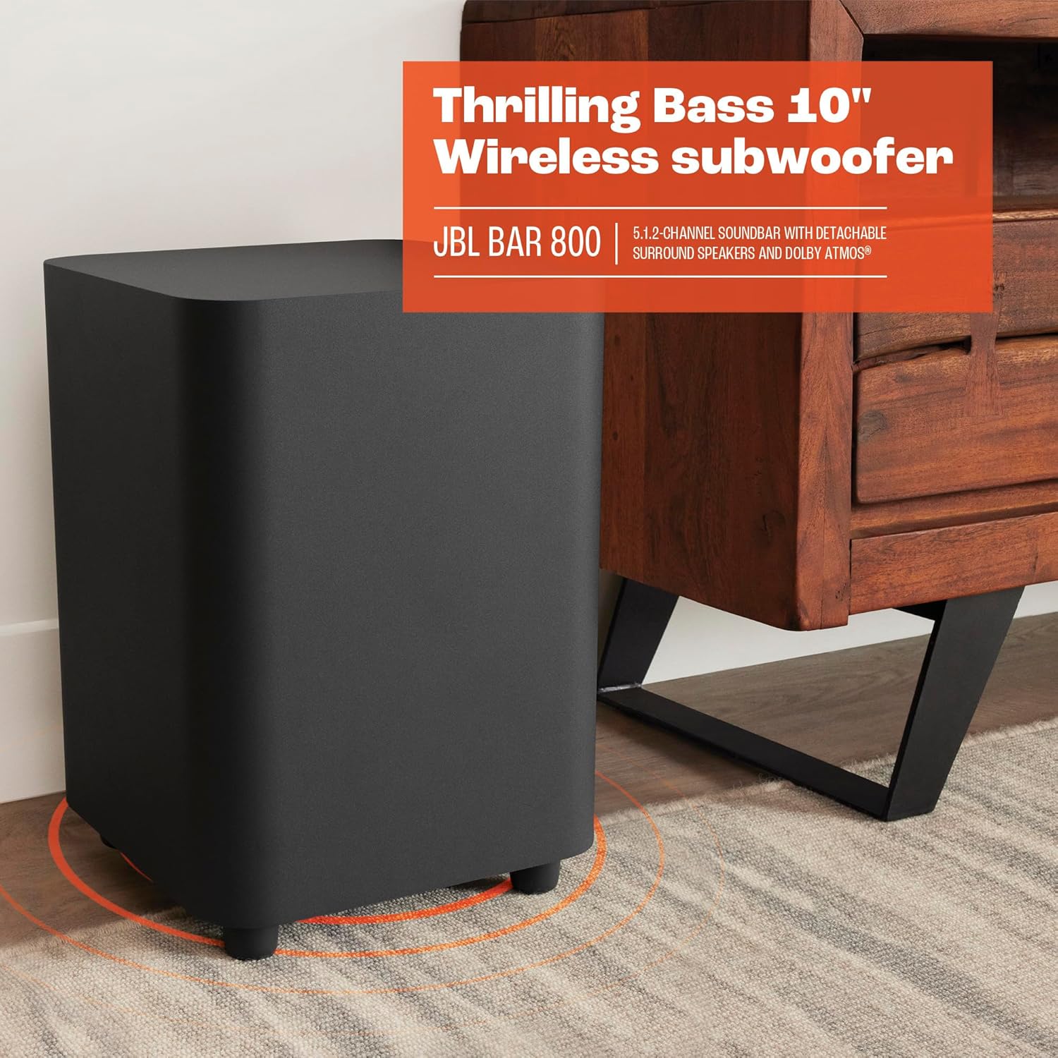 JBL Bar 800-5.1.2-Channel soundbar with Detachable Surround Speakers and Dolby Atmos®, 10” Wireless subwoofer, Built-in Wi-Fi with AirPlay, Alexa Multi-Room Music and Chromecast (Black)