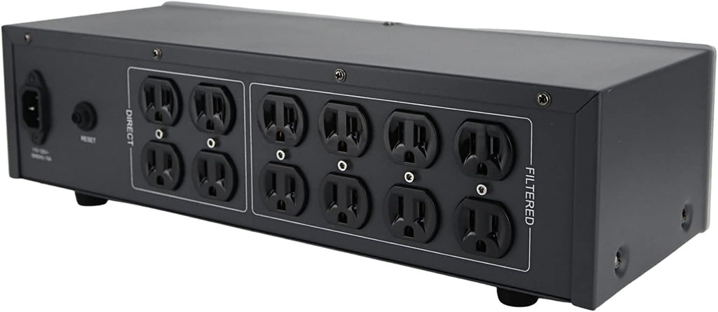 WAudio AC Noise Power Conditioner - Mains Purifier Audio Video Noise Filter Surge Protector with US Standard Sockets (Silver)