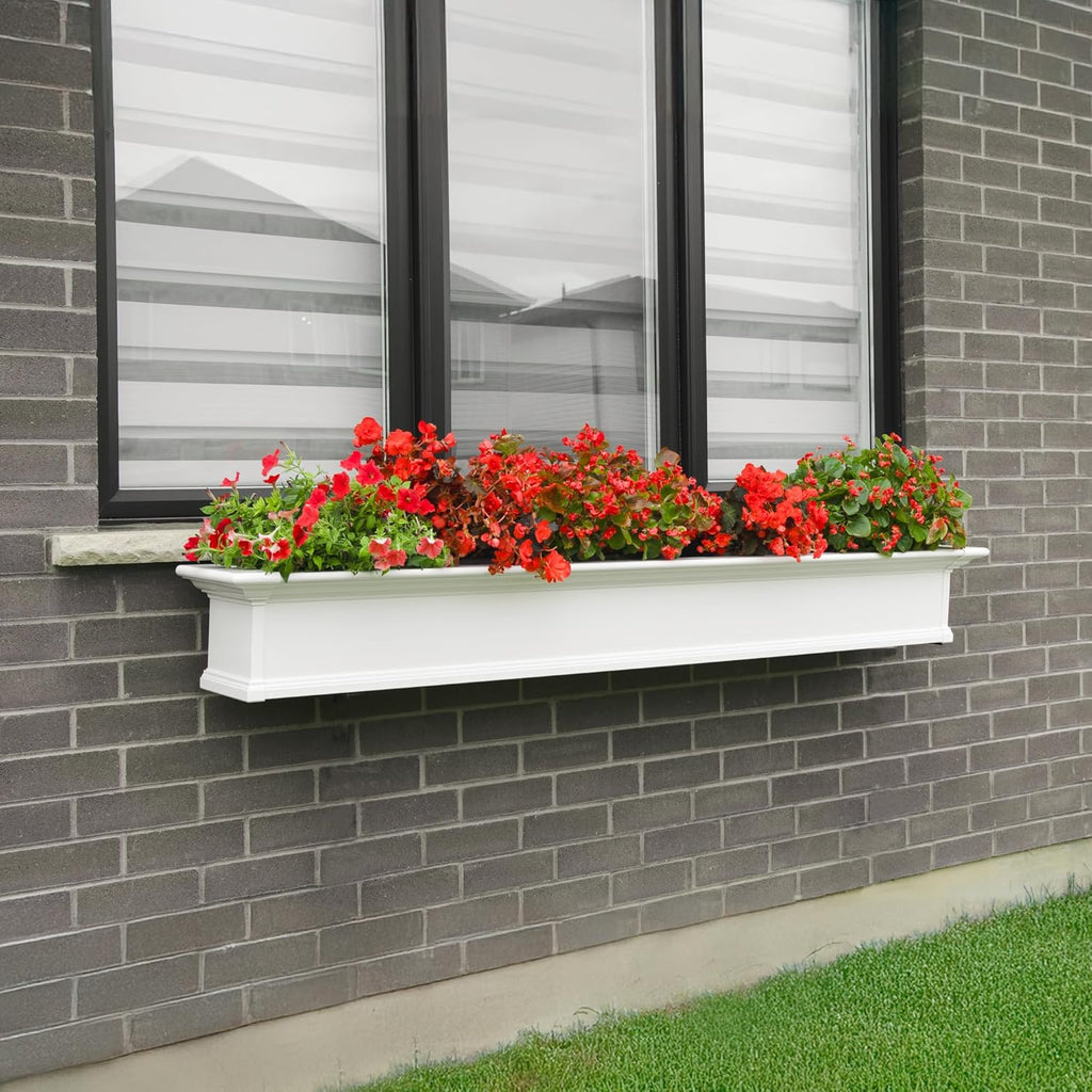 Mayne 4826-W Yorkshire Window Box, 6-Foot, White