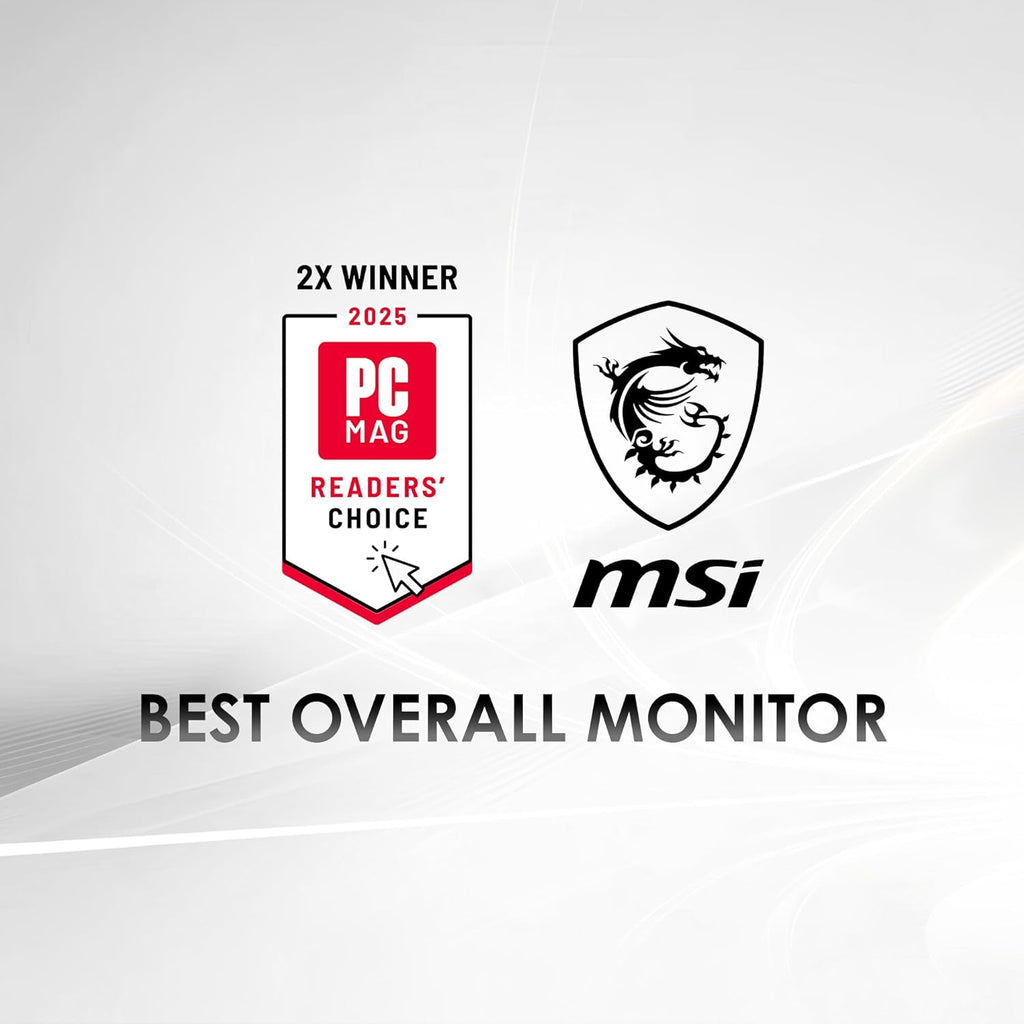 msi PRO MP273W E14A 27-inch IPS 1920 x 1080 (FHD) Gaming Office Monitor, 144Hz, Free-Synch, HDMI, DisplayPort, VGA Port, VESA Mountable, Tilt, Speaker, 4-Side Slim Bezel 1ms, White