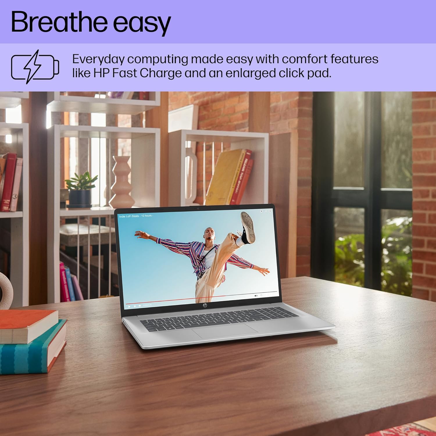 HP 17 Inch Laptop, 17.3" FHD IPS Display, AMD Ryzen 5 7430U (Up to 4.5GHz), 20 GB RAM, 512 GB SSD, Wi-Fi 6, Bluetooth 5.4, Windows 11 Pro, Copilot AI Key, Numeric Keypad, w/RECOLX AI Voice Recorder
