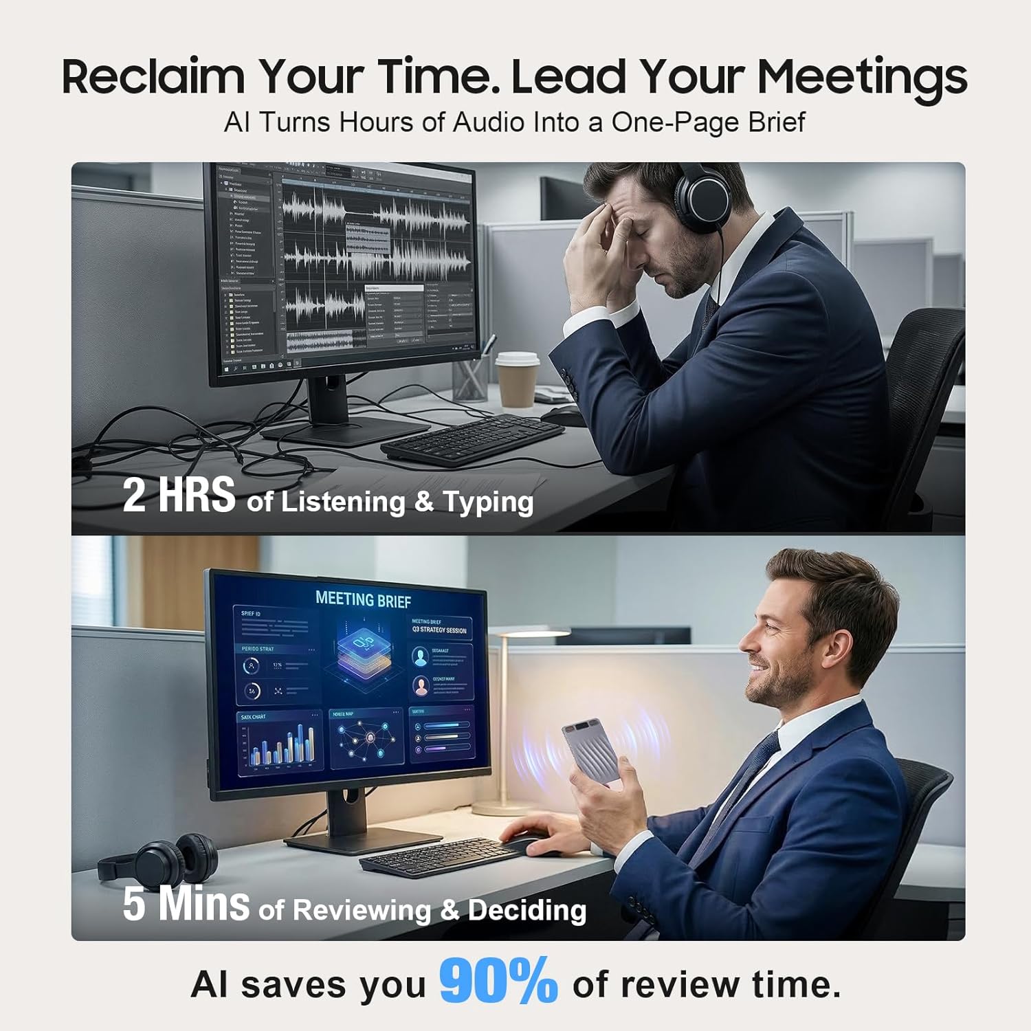 AI Voice Recorder, AI Note Taker w/APP Control and Transcription & Summarize, 150 Languages, Noise Cancellation, 64GB Memory, Pocket Note Pro Taking Device for Meeting, Interviews & Calls