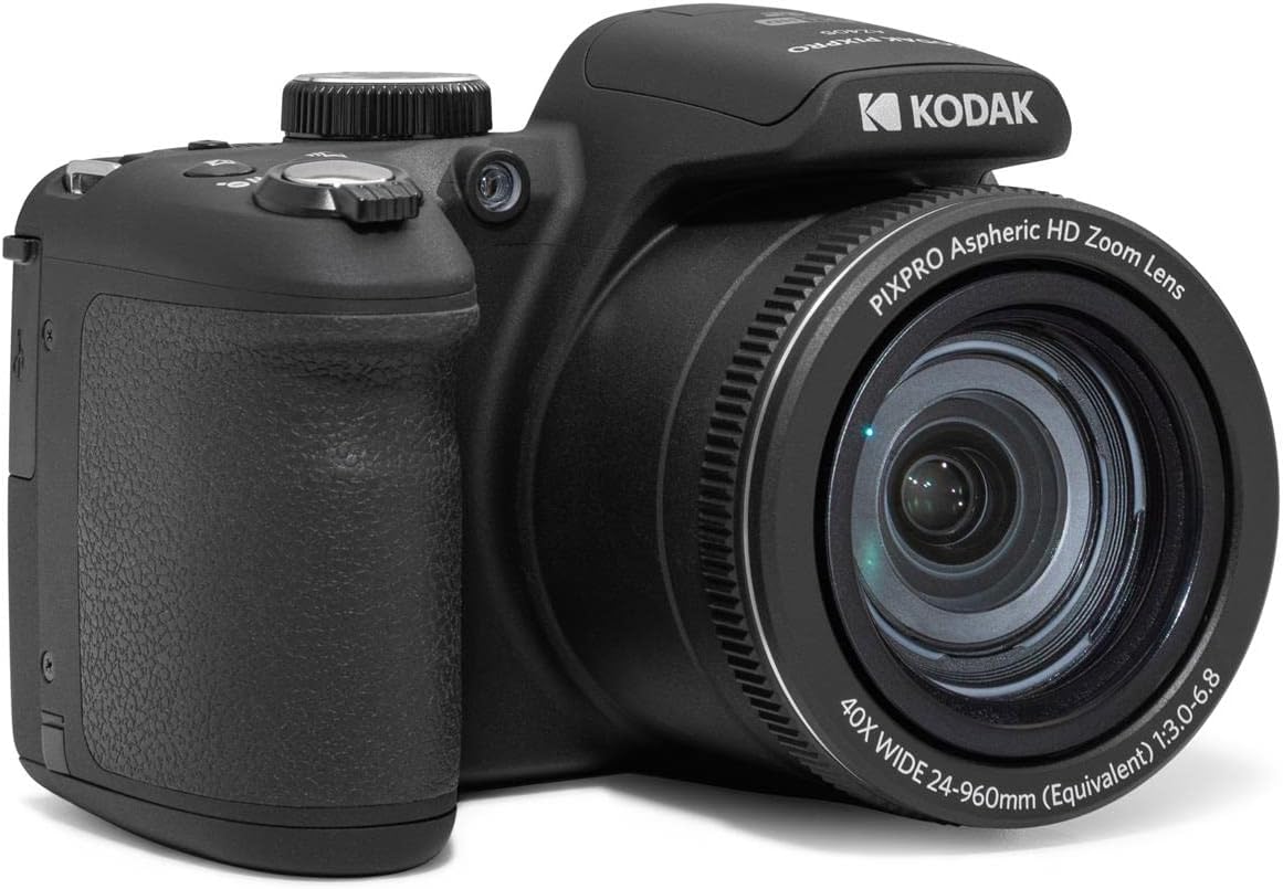 KODAK PIXPRO AZ405-BK 20MP Digital Camera 40X Optical Zoom 24mm Wide Angle Lens Optical Image Stabilization 1080P Full HD Video 3" LCD Vlogging Camera. Bundle with SD Card and Camera