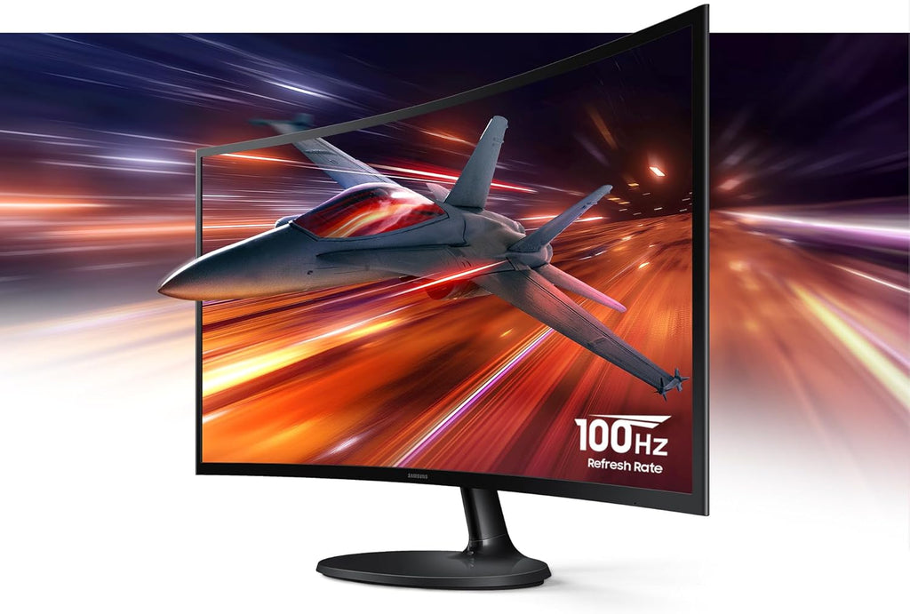 Samsung 27" Essential S3 (S36GD) Curved Monitor - FHD, 1800R Curved Screen, 100Hz, Eye Saver Mode, Game Mode, HDMI D-sub, LS27D36CGANXZA