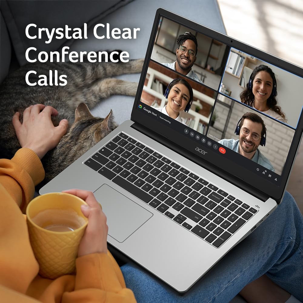 Acer CB315-4H-C8XU Chromebook Laptop | Intel Celeron N4500 | 15.6" Full HD IPS Display | 4GB LPDDR4X | 64GB eMMC | Intel Wi-Fi 6 | DTS Audio | USB Type-C | Chrome OS (Renewed)