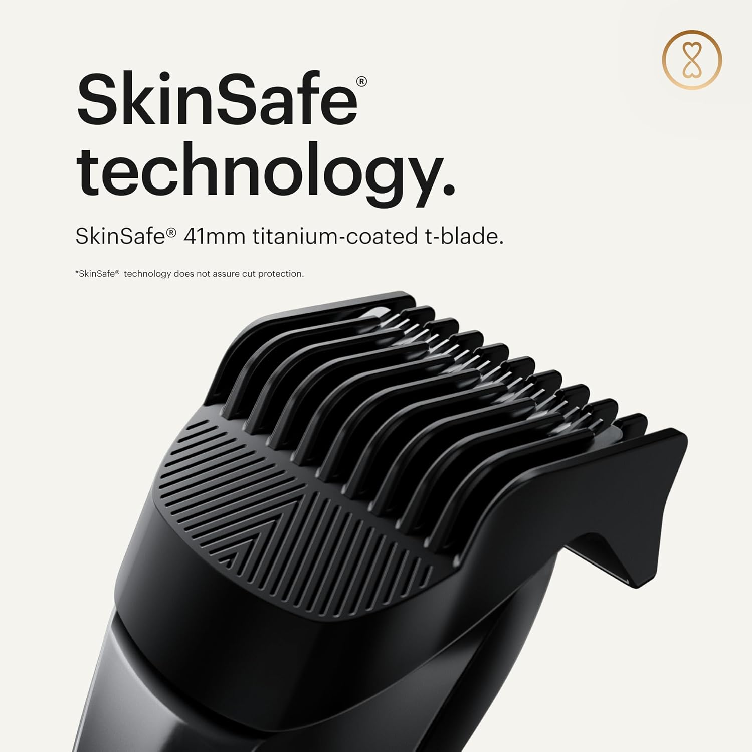 MANSCAPED® The Beard Hedger® Men's Premium Beard Trimmer, 20 Length Adjustable Blade Wheel, Stainless Steel T-Blade for Precision Facial Hair Trimming, Cordless Waterproof Wet/Dry Clipper