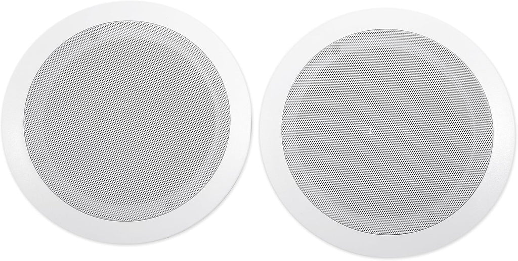 Rockville HC655 6.5 in 500 Watt 2-Way in-Ceiling Home Theater Speakers 8 Ohm, Aim-able Swivel Tweeter, Paintable Grills, Clear Audio, for Home Theater and Multi-Room Audio, 5-Pairs