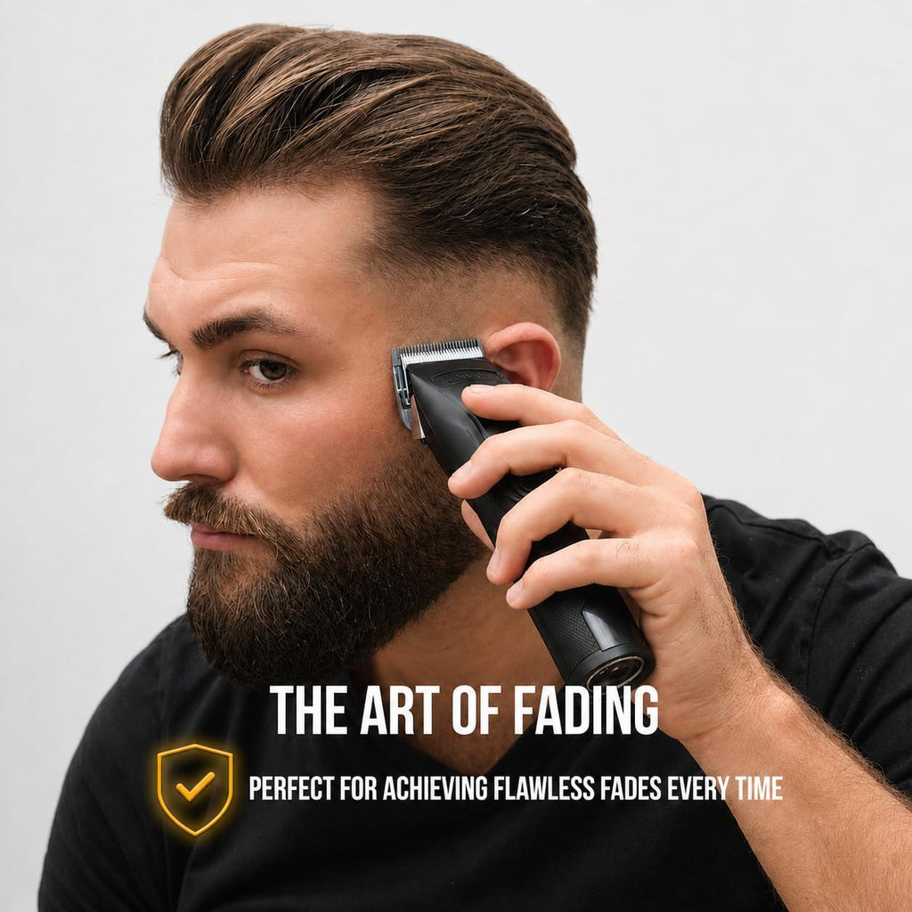 Novah® Professional Hair Clippers for Men, Professional Barber Clippers and Trimmer Set, Mens Cordless Hair Clipper for Barbers Haircut Kit Fade