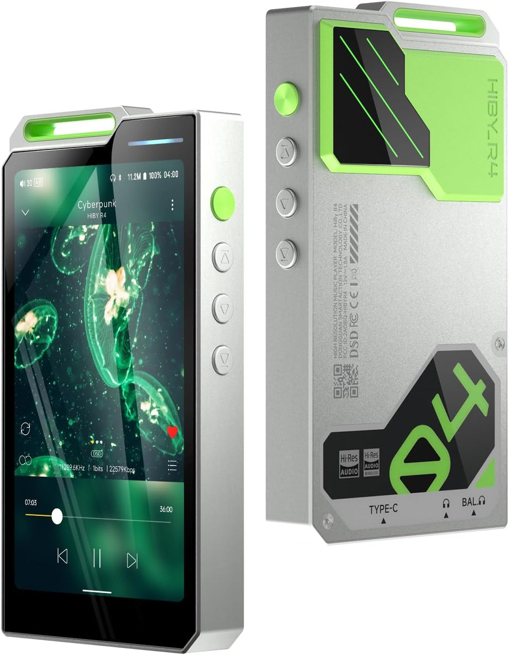 HiBy R4 mp3 mp4 Players & Accessories Set（Green）