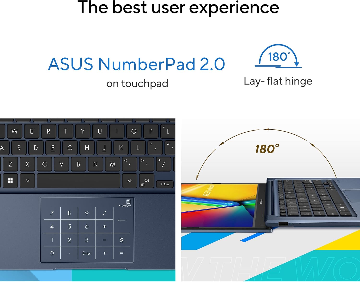 ASUS 2023 Vivobook 14 Laptop, 14” FHD (1920 x 1080) Display, Intel Core i5-1235U CPU, Intel Iris Xᵉ Graphics, 8GB RAM, 256GB SSD, Windows 11 Home, Quiet Blue, F1404ZA-AS51